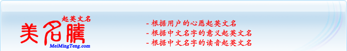 根據(jù)用戶的心愿起英文名；根據(jù)中文名字的意義起英文名；根據(jù)中文名字的讀音起英文名