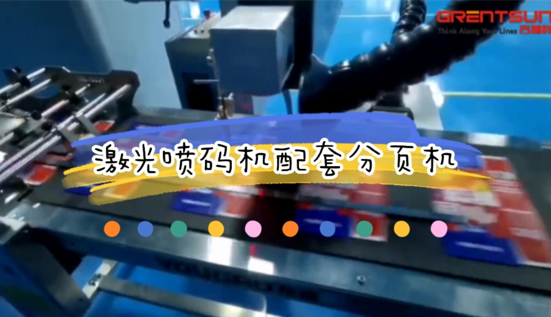分頁(yè)機(jī)激光噴碼機(jī)應(yīng)用實(shí)例（紙盒）